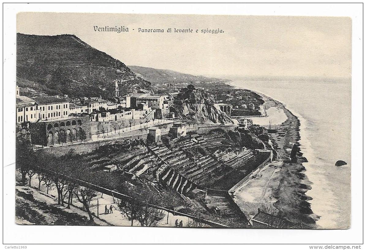 VENTIMIGLIA - PANORAMA DI LEVANYE E SPIAGGIA - VIAGGIATA FP - Imperia