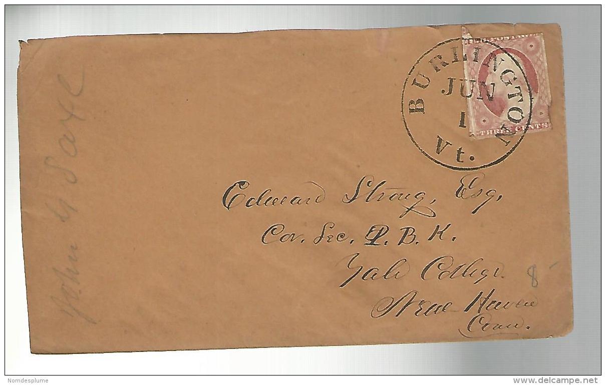 53078 ) USA  Burlington Postmark "Saxe" Wax Seal - Lettres & Documents
