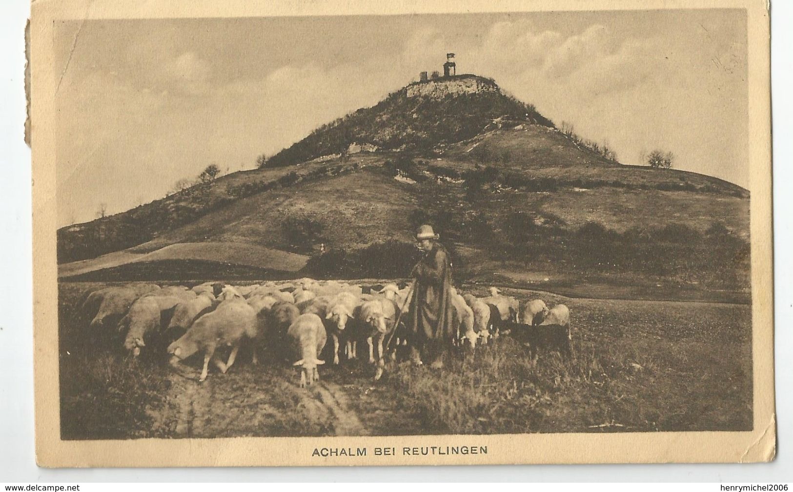 Allemagne Germany - Achalm Bei Reutlingen Bergère Moutons 1916 - 2 Scans - Reutlingen
