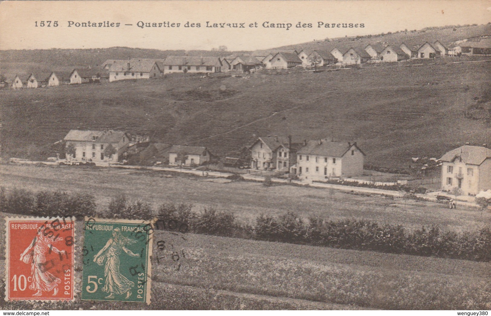 25 PONTARLIER     Quartier Des Lavaux Et Camp Des Pareuses  TB PLAN  1918 PAS COURANT - Pontarlier