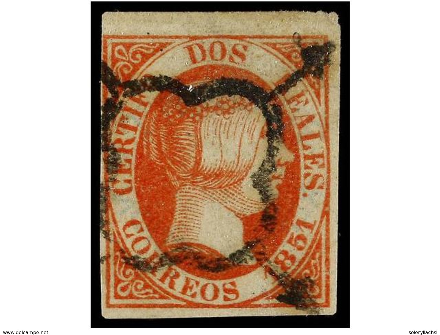 109 * ESPAÑA. Ed.8. <B>2 Reales</B> Naranja.<B> FALSO SPERATI,</B> Marquilla<B> B.P.A.</B> Al Dorso. - Other & Unclassified