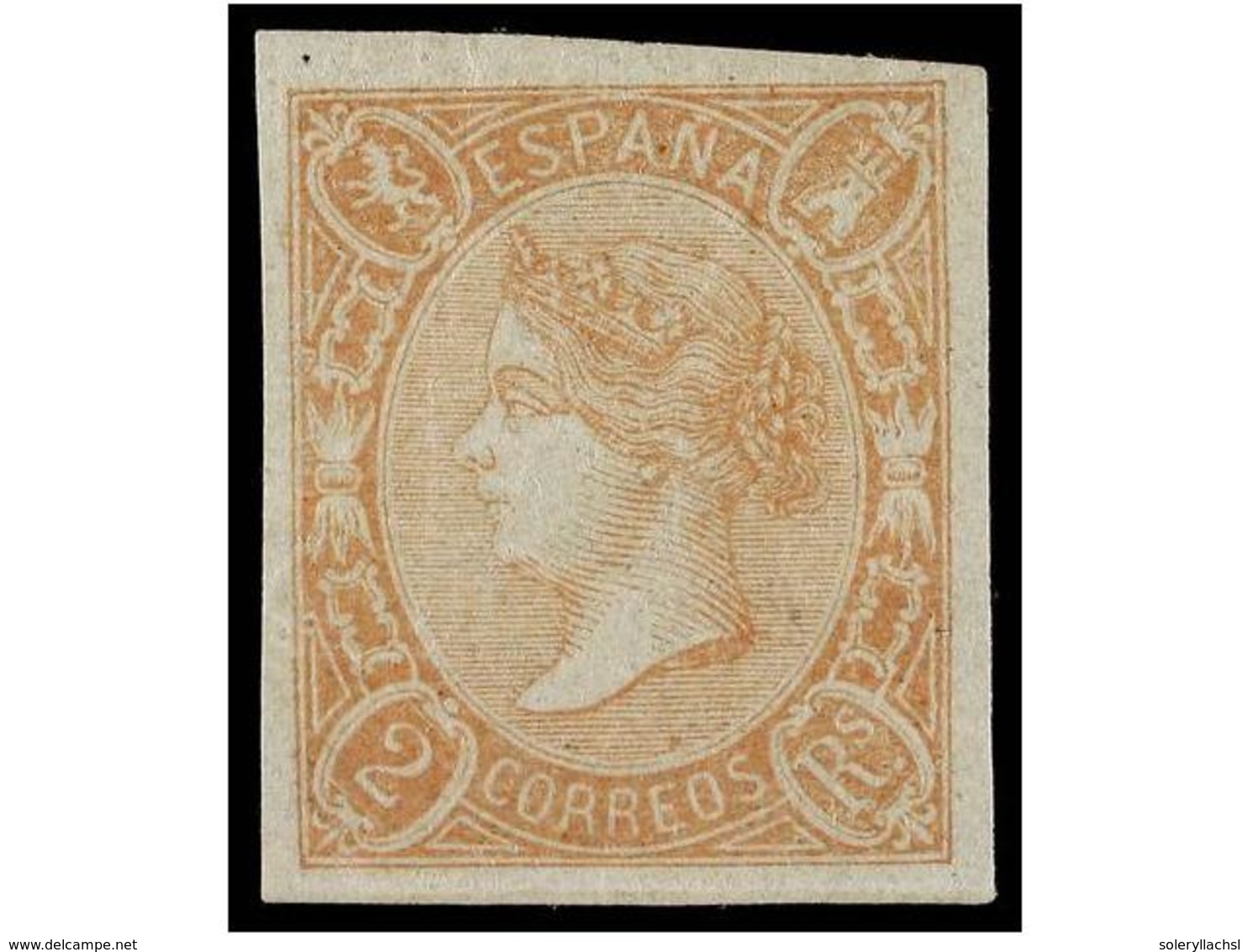 234 * ESPAÑA. Ed.73A. <B>2 Reales</B> Salmón. MAGNÍFICO EJEMPLAR. Cert. GRAUS. Cat. 660€. - Autres & Non Classés