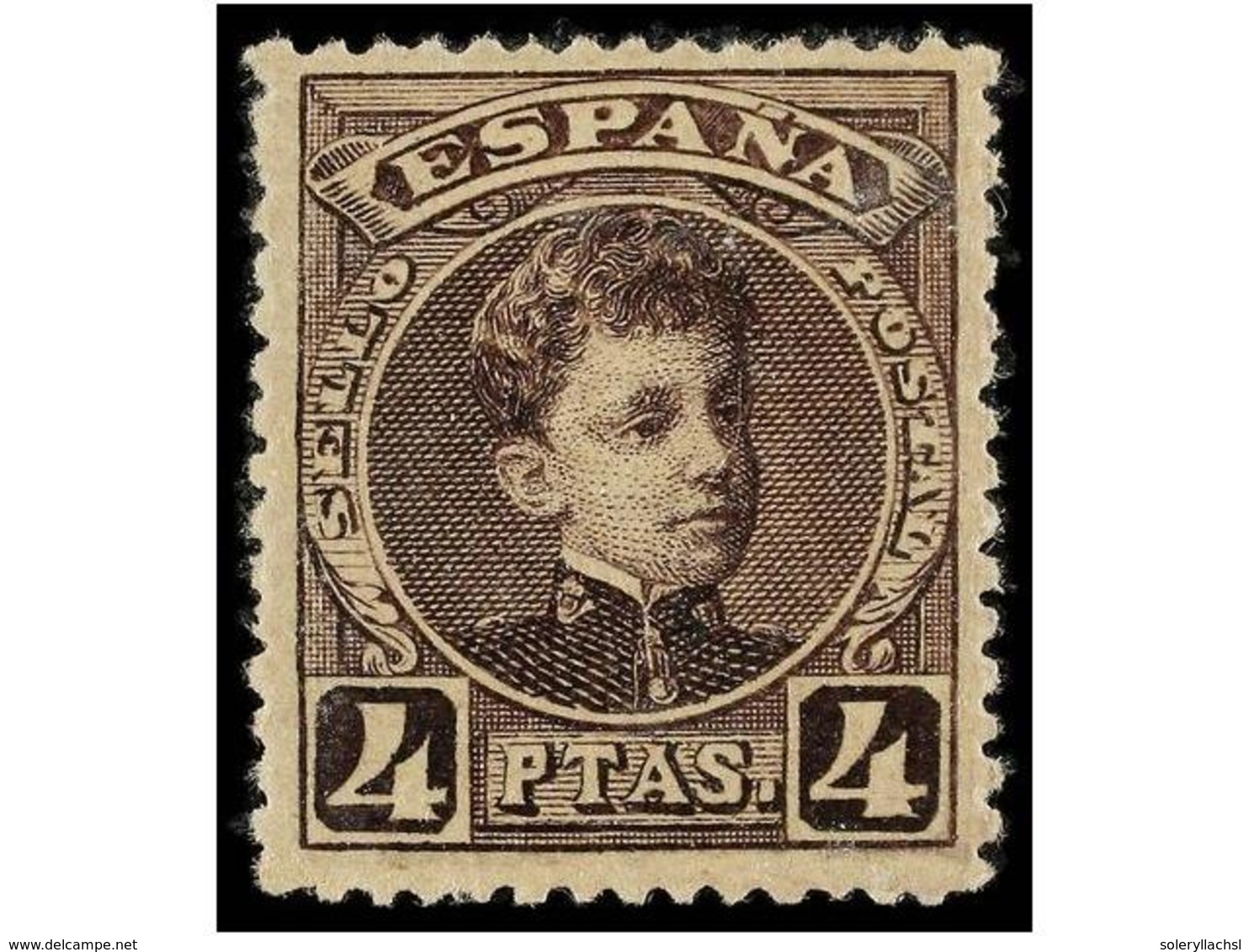 388 * ESPAÑA. Ed.254. <B>4 Pts.</B> Violeta. Excelente Centraje. MAGNÍFICO EJEMPLAR. Cat. 415€. - Autres & Non Classés