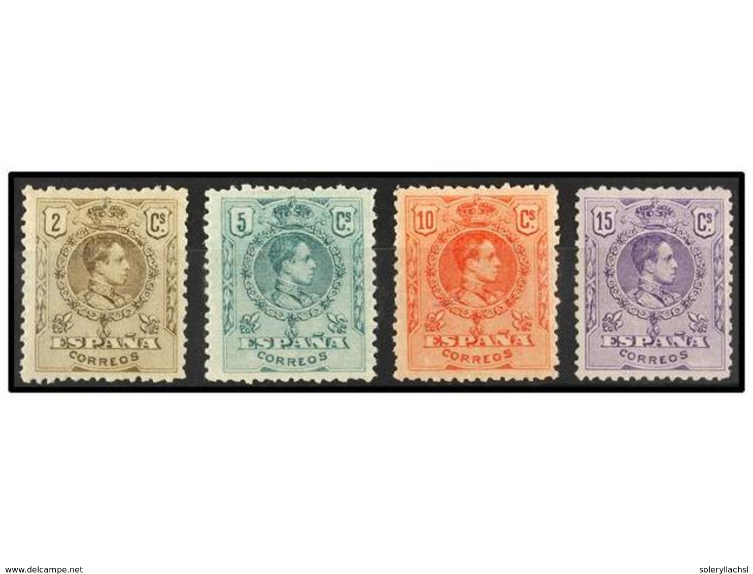 403 ** ESPAÑA. Ed.267, 268, 269, 270. <B>2 Cts.</B> Sepia, <B>5 Cts.</B> Verde, <B>10 Cts.</B> Rojo Y <B>15 Cts.</B> Vio - Autres & Non Classés