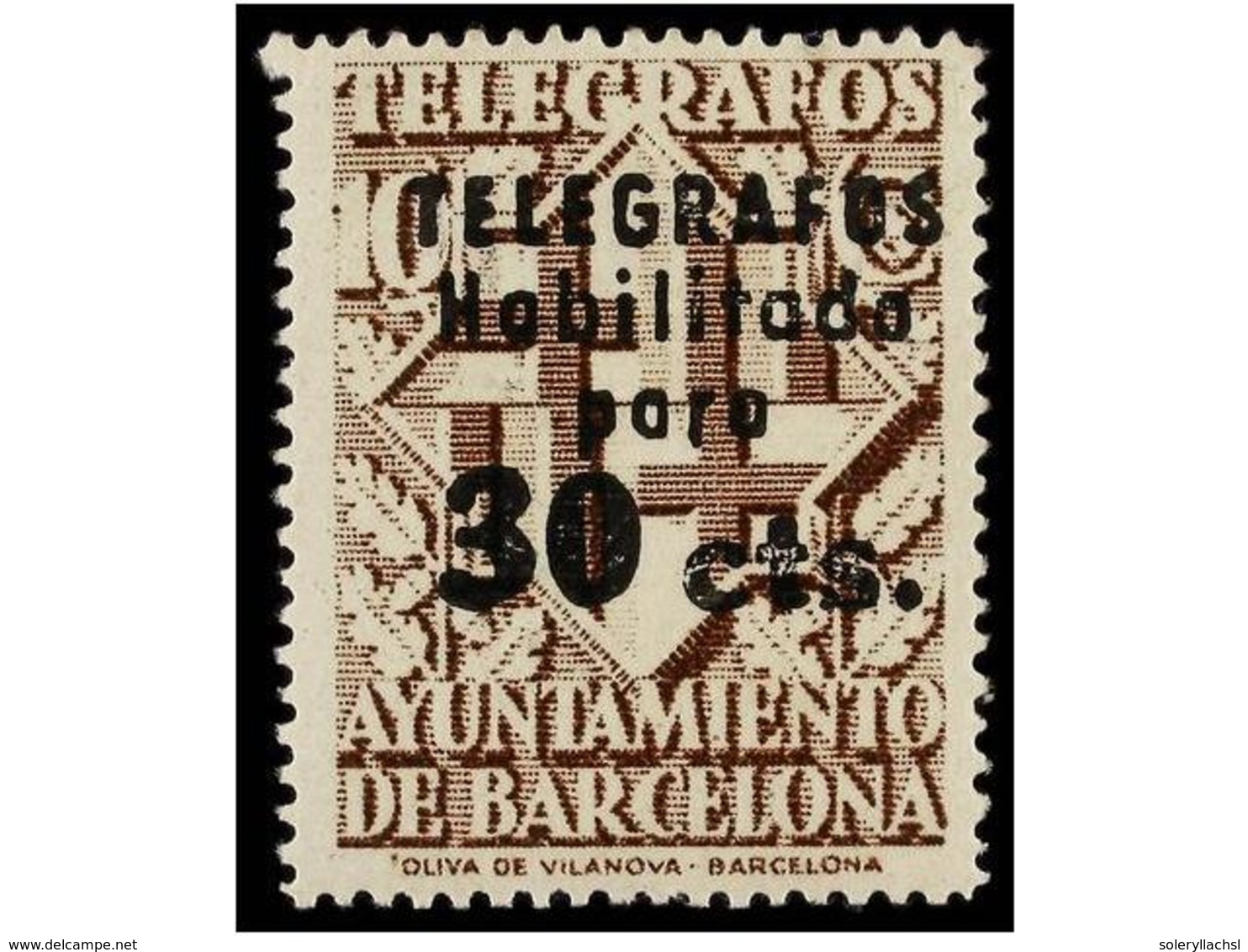 773 ** ESPAÑA: AYUNTAMIENTO DE BARCELONA. Ed.T-17/20. <B>TELÉGRAFOS. </B>Serie Completa. LUJO. Cert. COMEX. Cat. 595€. - Autres & Non Classés