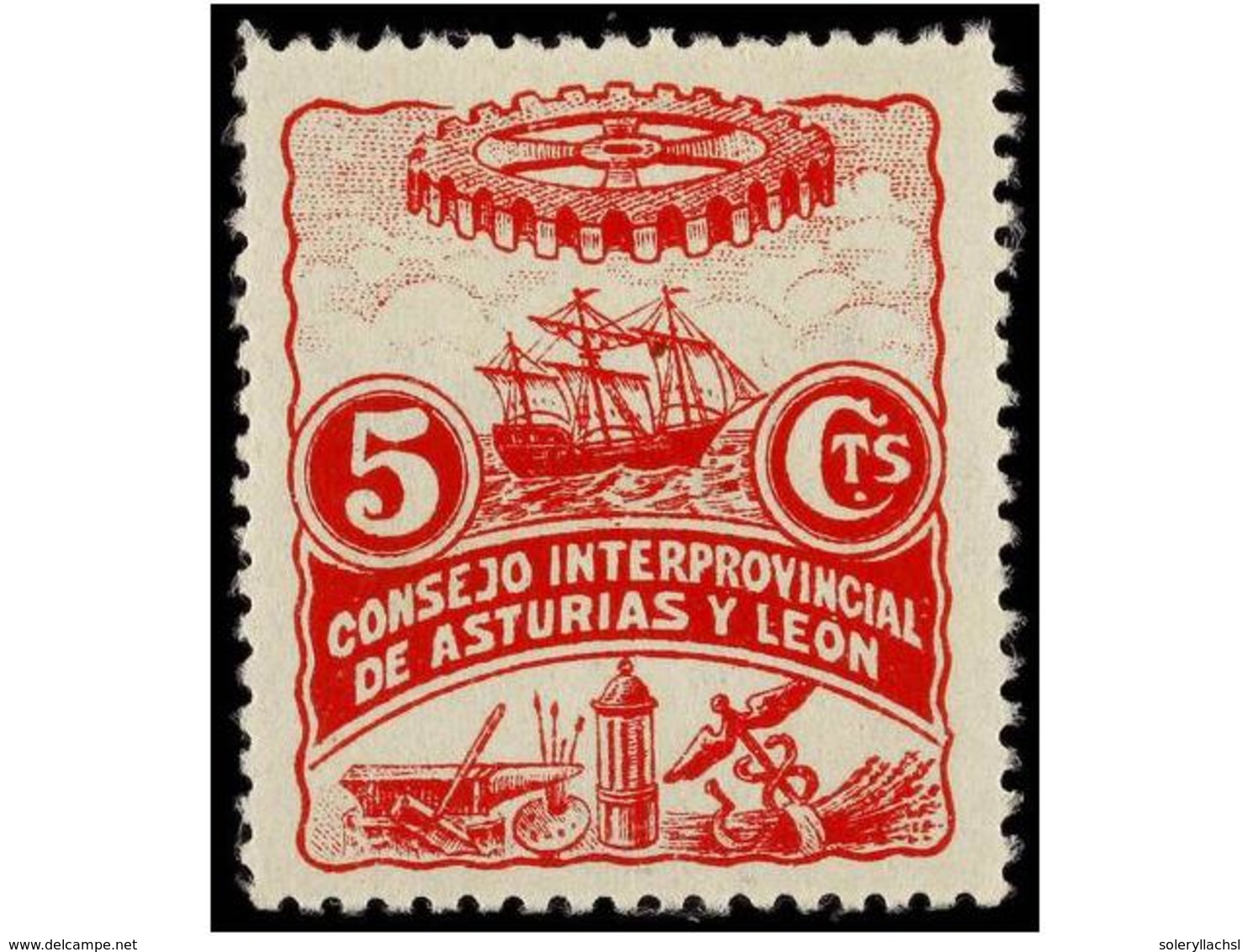 777 ** ESPAÑA: ASTURIAS Y LEON. Ed.1/7. SERIE COMPLETA, Centrajes Perfectos. RARA ASÍ. LUJO. Cat. 305€. - Autres & Non Classés