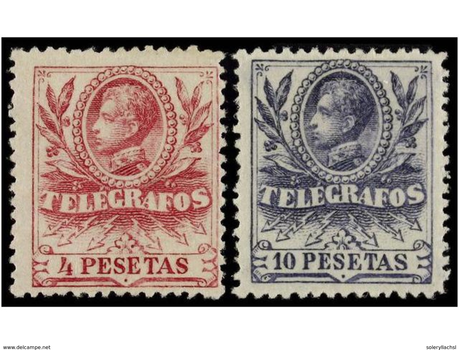 805 * ESPAÑA: TELEGRAFOS. Ed.39/46. SERIE COMPLETA, Centrajes Buenos En General. MUY BONITA. Cat. 330€. - Autres & Non Classés