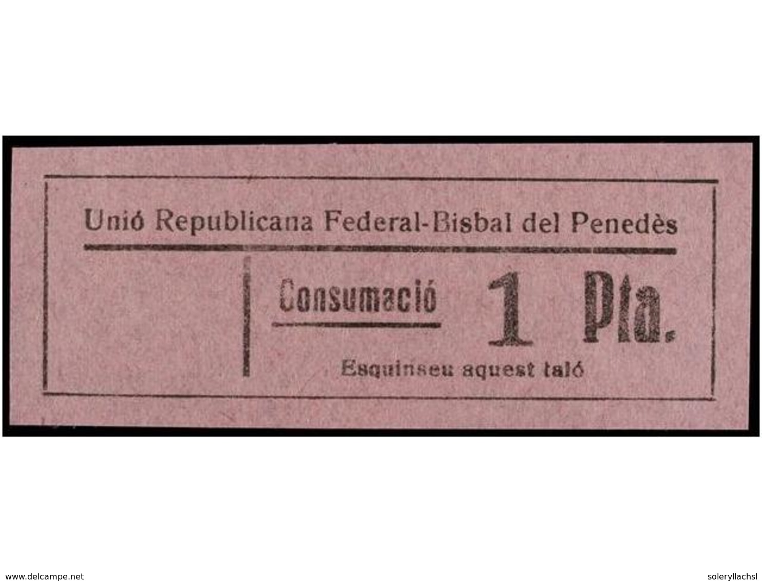 921 ESPAÑA GUERRA CIVIL. <B>BISBAL DEL PENEDÈS. Unió Republicana Federal. 20 Cts. </B>naranja Y <B>1 Pta.</B> Lila. No R - Autres & Non Classés