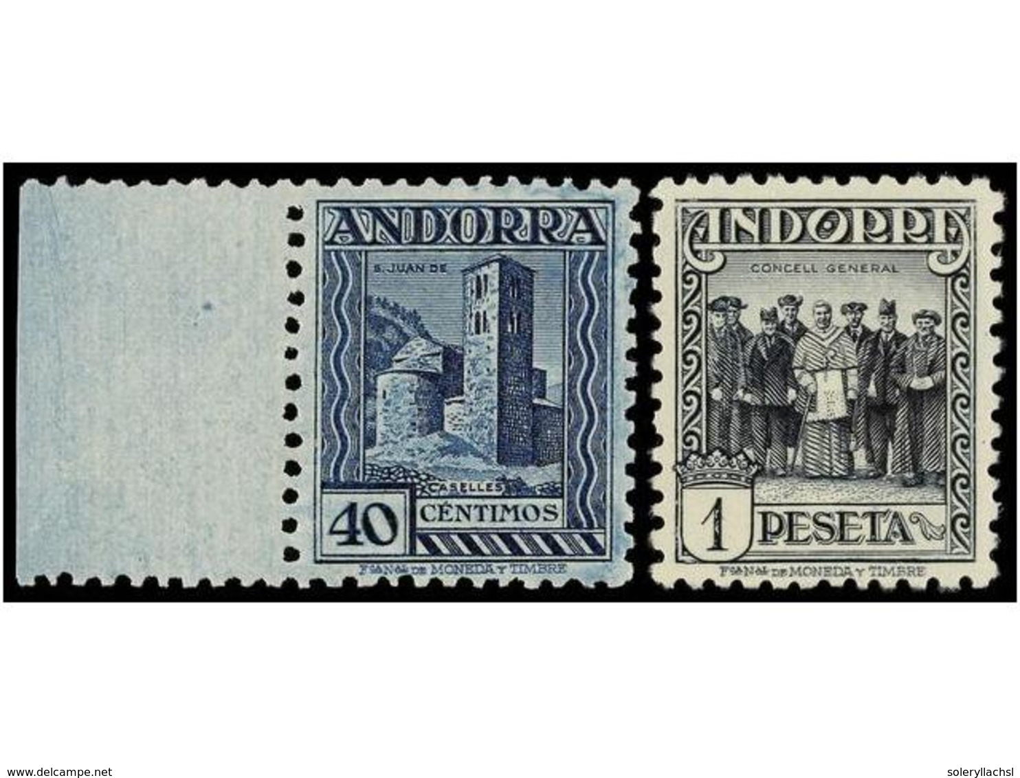 970 ** ANDORRA. Ed.28/44. SERIE COMPLETA, Centrajes Excelentes En General. MUY RARA Así. LUJO. Sellos De 40 Cts. Y 1 Pta - Autres & Non Classés