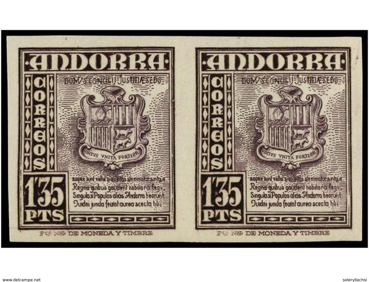 977 ** COLONIAS ESPAÑOLAS: ANDORRA. Ed.48s/55s. JUEGO COMPLETO En Parejas <B>SIN DENTAR. </B>LUJO. Cat. 3.458€. - Autres & Non Classés