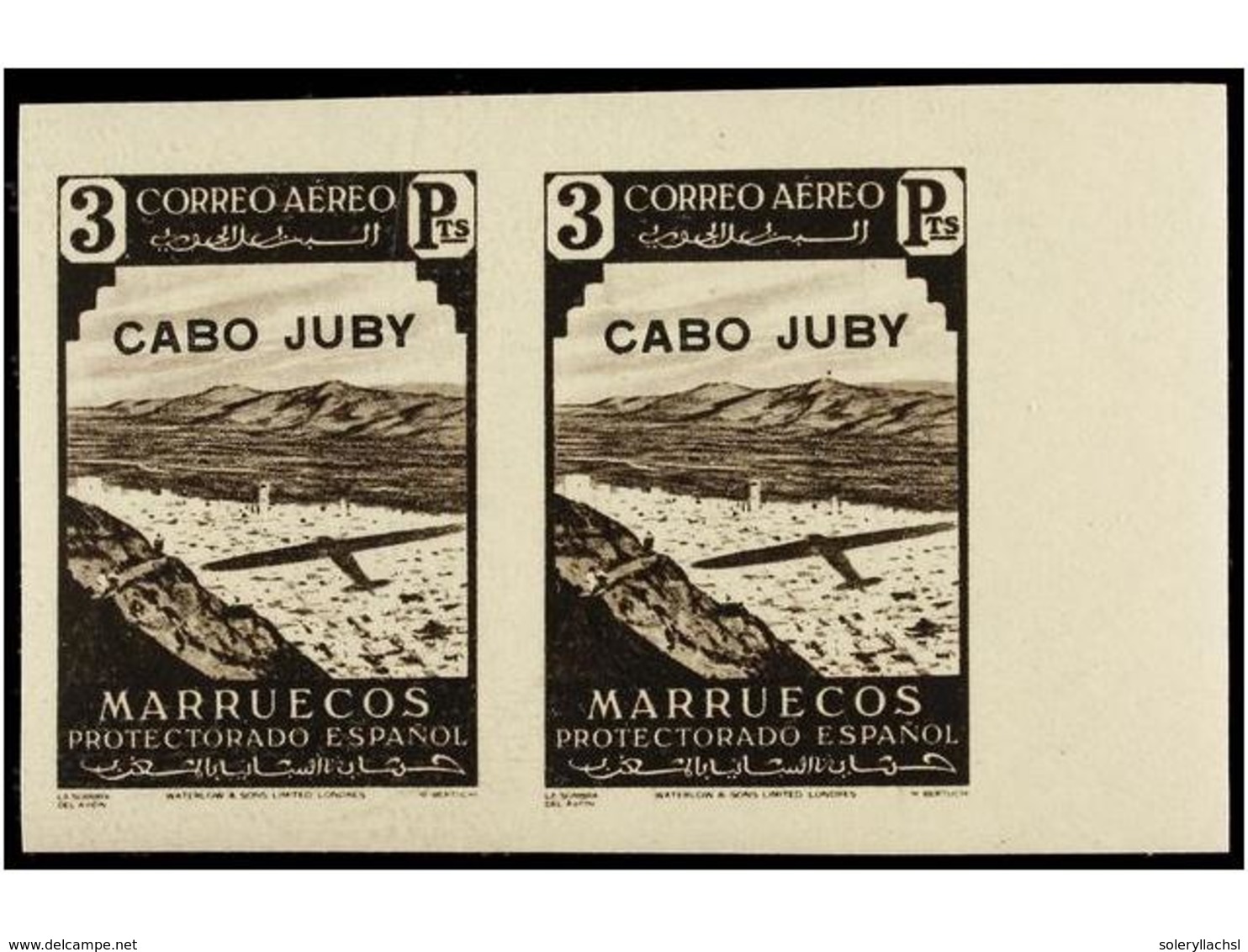 1006 ** COLONIAS ESPAÑOLAS: CABO JUBY. Ed.102/11s. SERIE Completa En Parejas <B>SIN DENTAR.</B> LUJO. Cat. +580€. - Autres & Non Classés