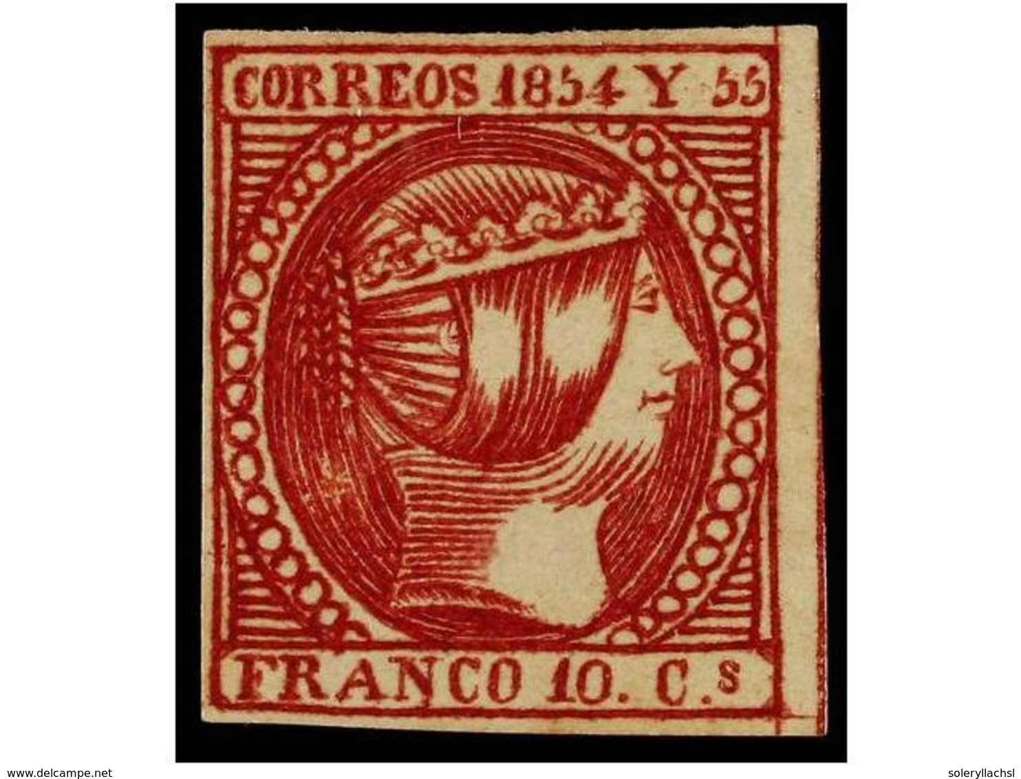 1033 (*) FILIPINAS. Ed.2. <B>10 Cuartos</B> Carmín. MAGNÍFICO EJEMPLAR. Cert. COMEX. Cat. 840€. - Autres & Non Classés