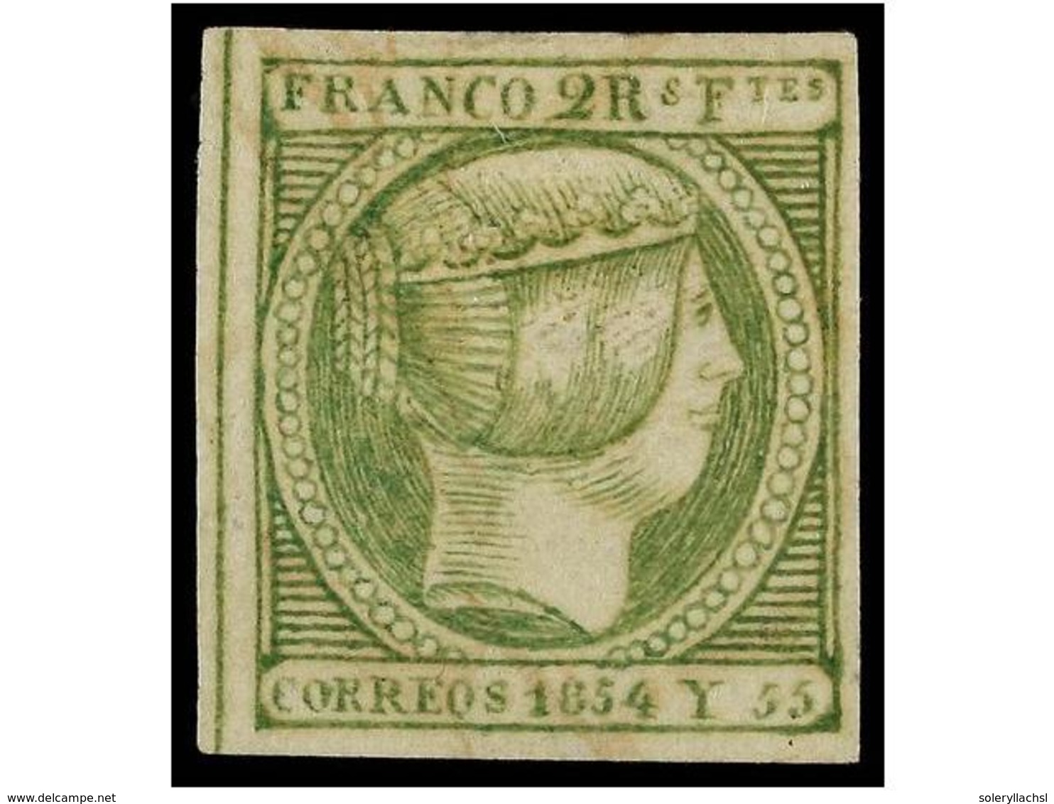 1035 (*) FILIPINAS. Ed.4a. <B>2 Reales </B>verde Esmeralda. Impresión Muy Fina Correspondiente A Las Primeras Tiradas, R - Autres & Non Classés