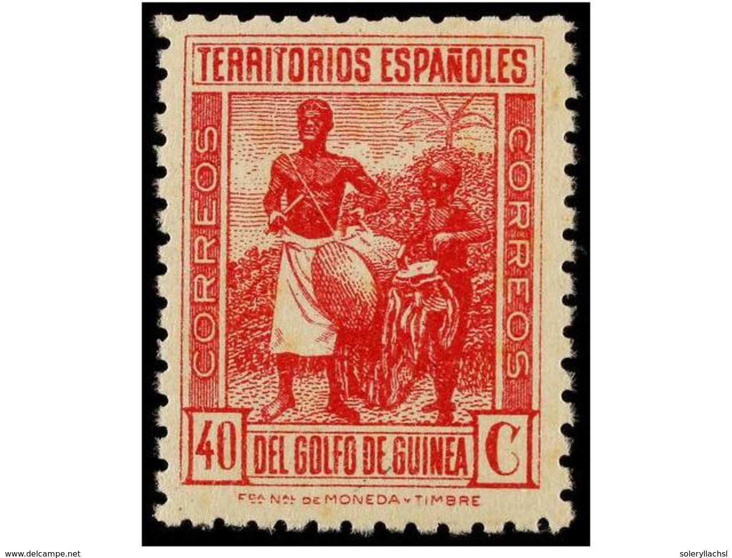 1092 ** COLONIAS ESPAÑOLAS: GUINEA. Ed.266cc. <B>40 Cts.</B> Rosa<B> CAMBIO DE COLOR.</B> No Reseñado. MUY RARO. - Autres & Non Classés