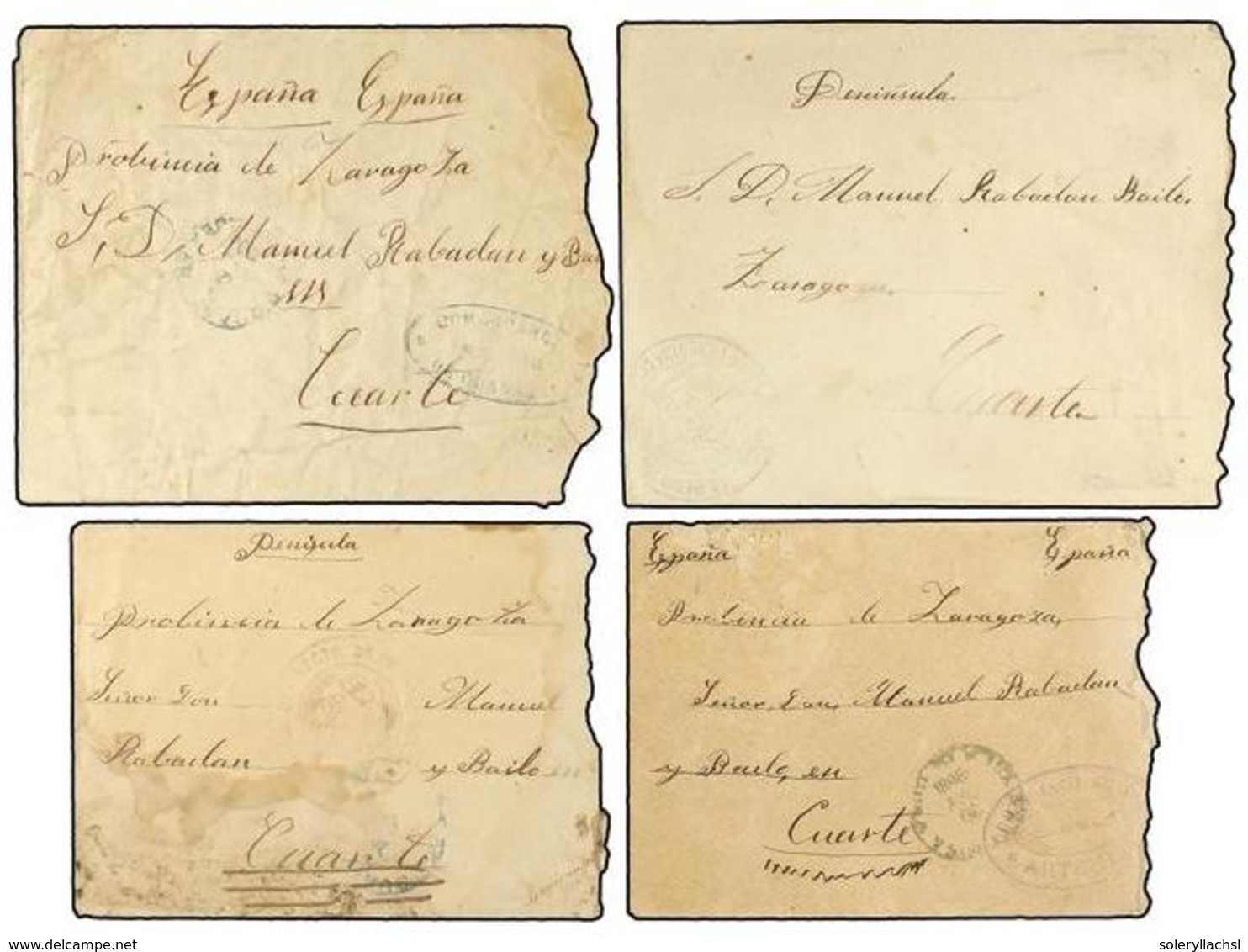 1334 LOTES Y COLECCIONES. 1896-97. <B>GUERRA DE INDEPENDENCIA DE CUBA. </B>Conjunto De 11 Sobres Circulados A España De  - Autres & Non Classés