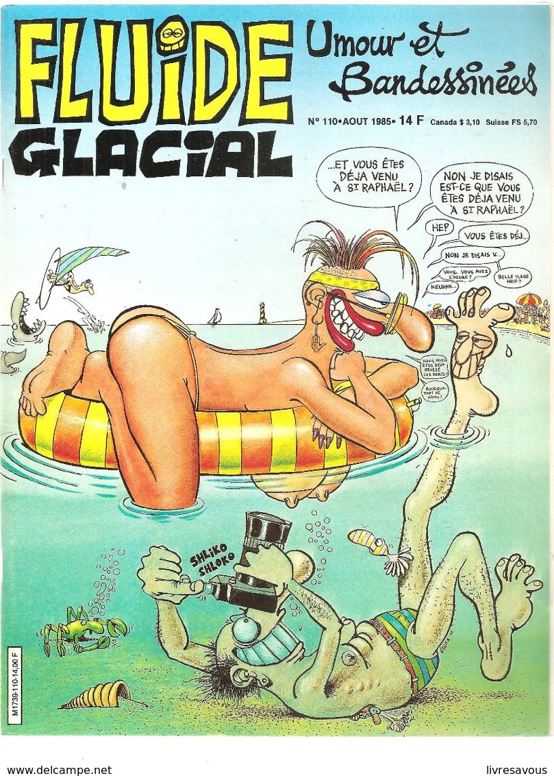 Fluide Glacial N°110 De Août 1985 Umour Et Bandessinées - Fluide Glacial