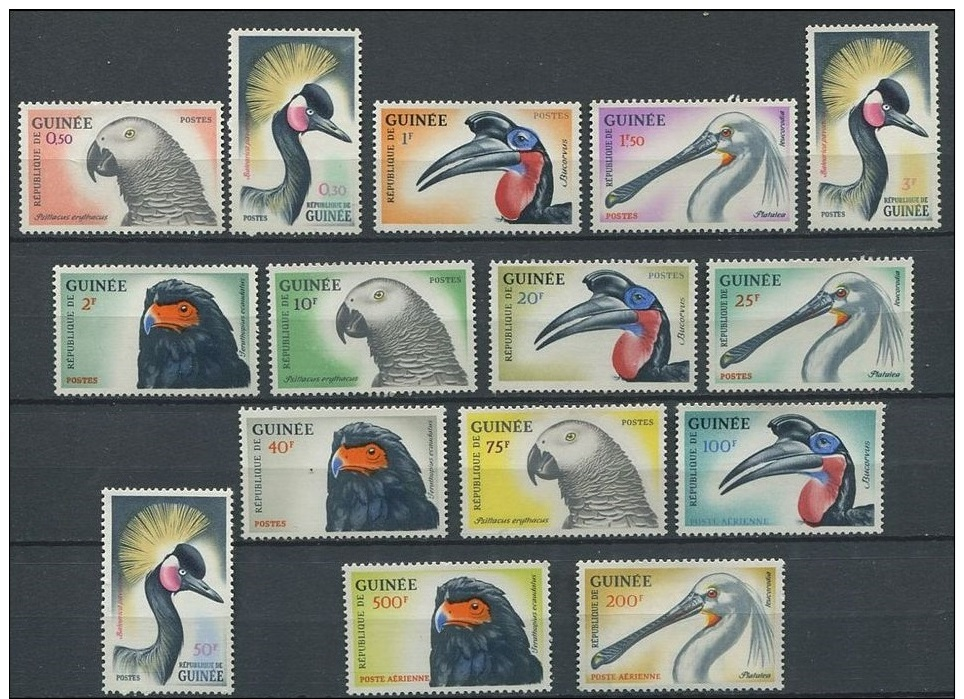 Guinèe Yv 122/35 XX Neufs - Oiseaux - Collections, Lots & Series