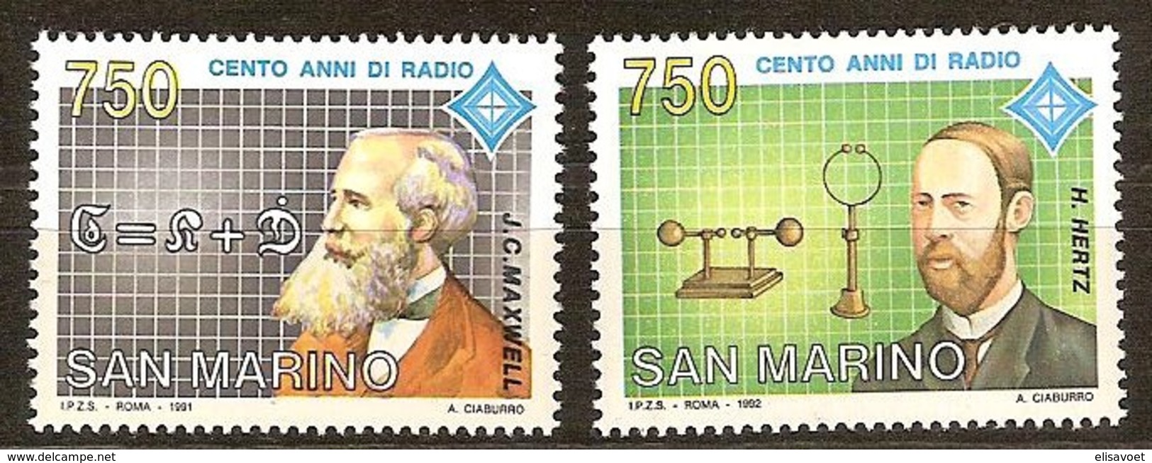 Saint-Marin San Marino  1991 1992  Yvertn° 1278 Et 1288 *** MNH Cote 3,00 Euro La Radio - Neufs