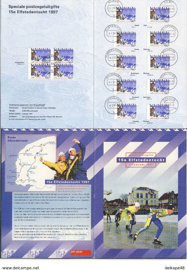 Nederland Netherlands Pays Bas 1997 Special Mi 1606 - Elfstedentocht / 15th Eleven Cities Skating Race / Elf-Städte-Tour - Winter (Varia)