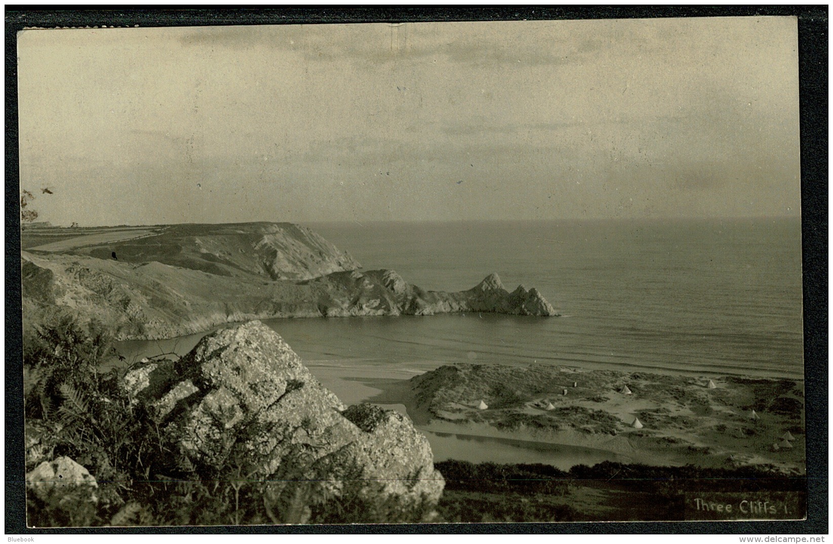 RB 1197 -  1928 Real Photo Postcard - Three Cliffs Gower Peninsula Near Swansea Glamorgan - Glamorgan