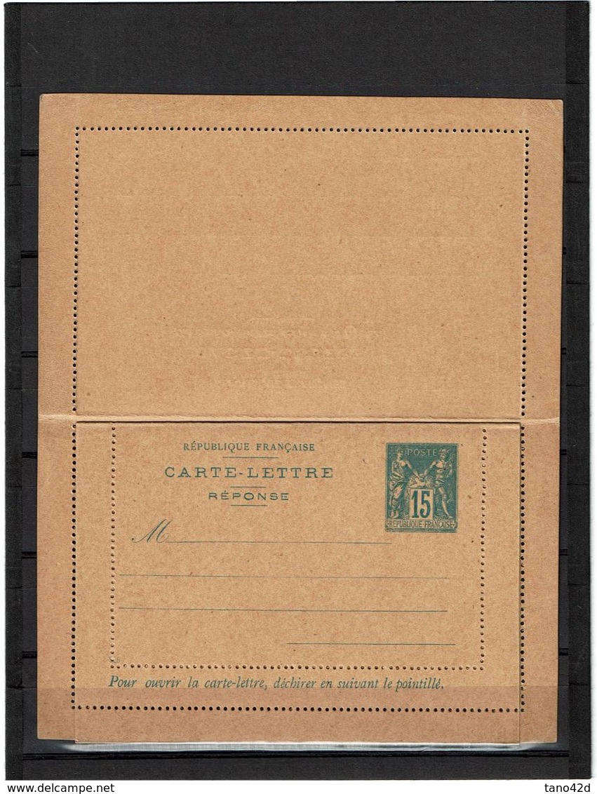 CTN27 - CARTE LETTRE SAGE 15c  AVEC REPONSE PAYEE STORCH J51 DATE 926  NEUVE TTB - Cartes-lettres