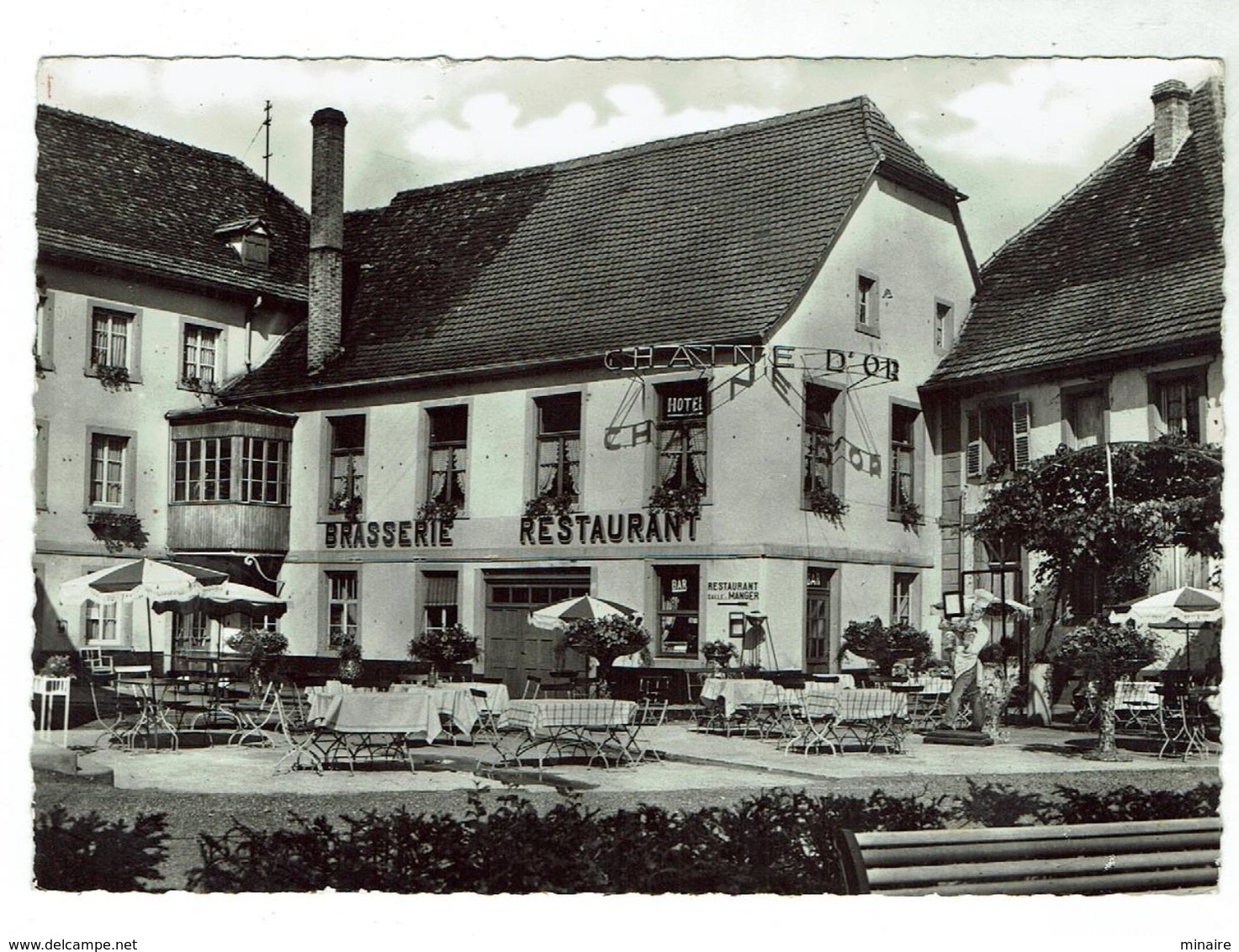 NIEDERBRONN - Hôtel De La Chaîne D'Or (au Verso Ses Menus En Pension Complète) - Bon état - Niederbronn Les Bains