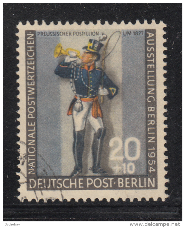 Germany  Berlin 1954 Used Scott #9NB12 20pf + 10pf Prussian Postilion - Neufs