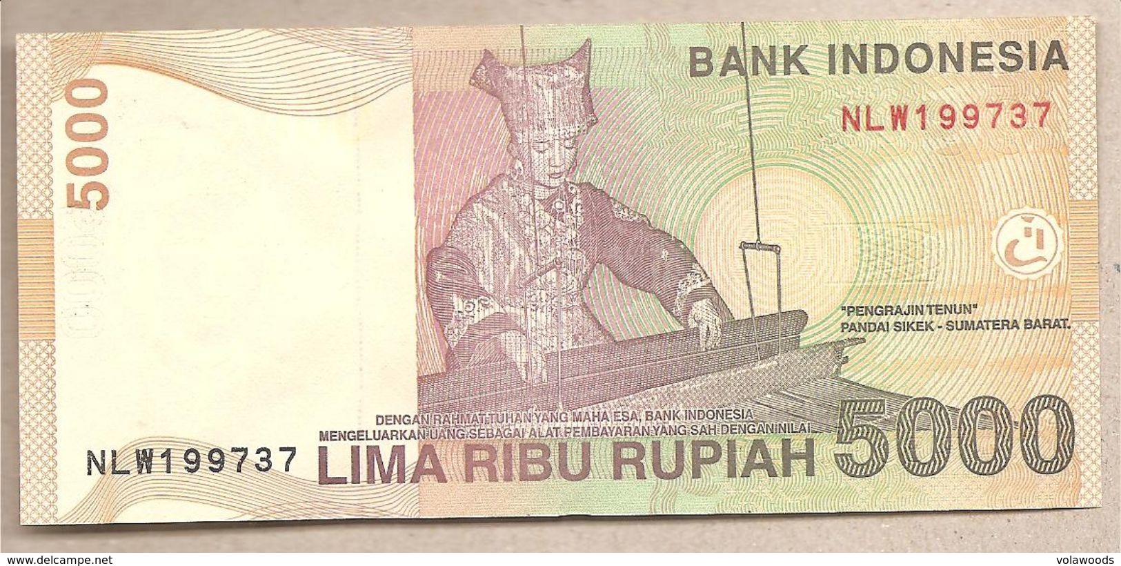 Indonesia - Banconota Non Circolata FdS Da 5000 Rupie P-142d - 2004 - Indonesia