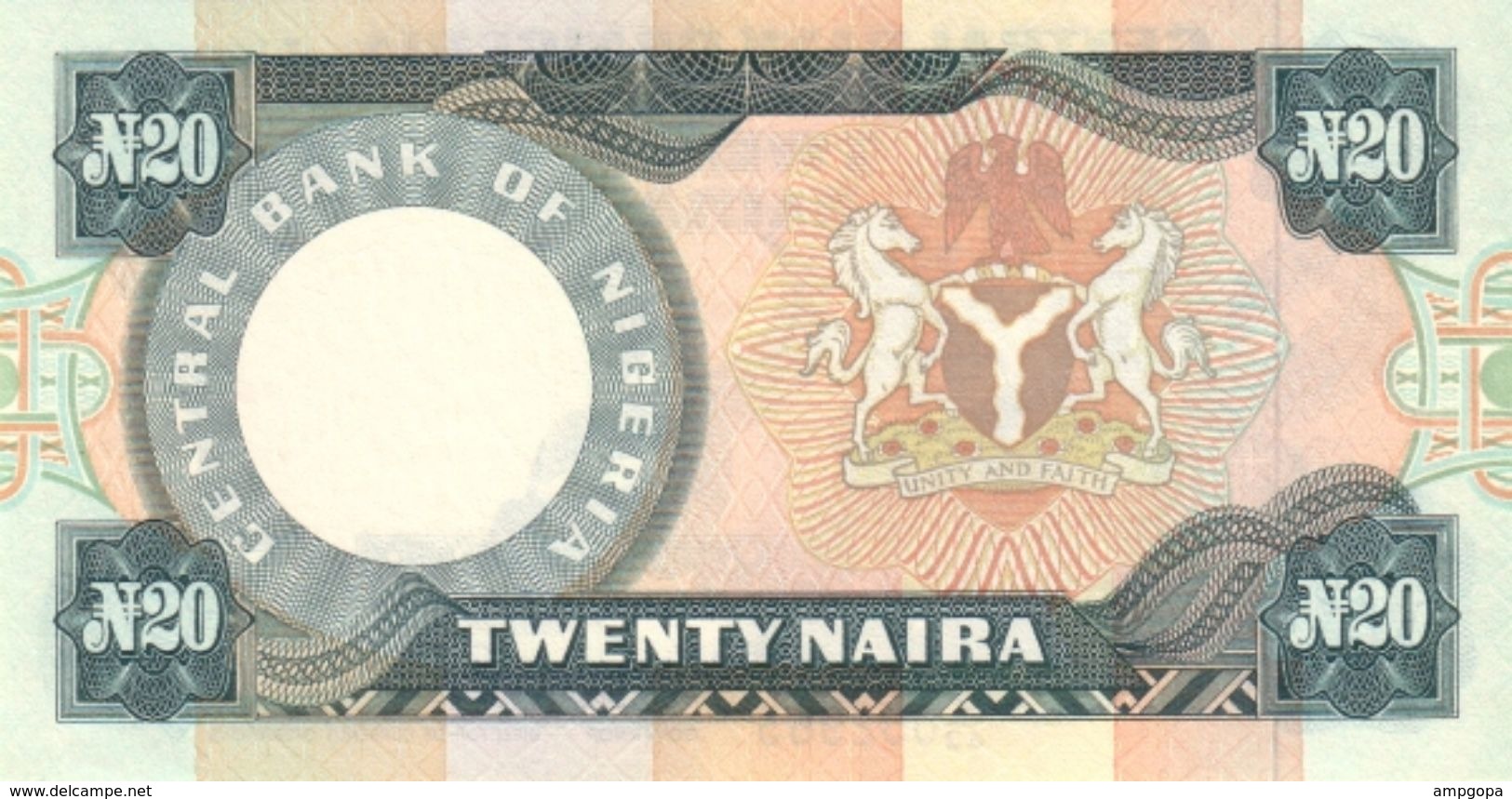 Nigeria 20 Naira 1984-2000 Pick 26.d UNC - Nigeria