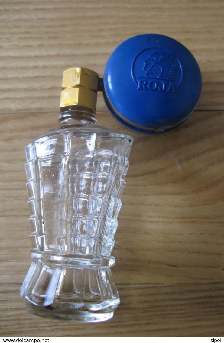 Vaporisateur ROJA  Verre Moulé Bouchon Doré Poire Caoutchouc Bleue - Accessories