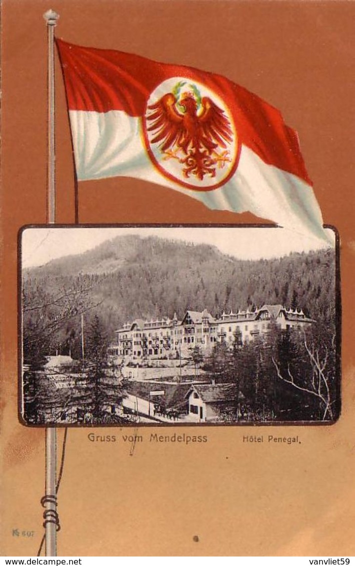 BOZEN-BOLZANO-GRUSS VOM MENDELPASS-HOTEL PENEGAL-CARTOLINA ANNO 1900-1904 - Bolzano (Bozen)