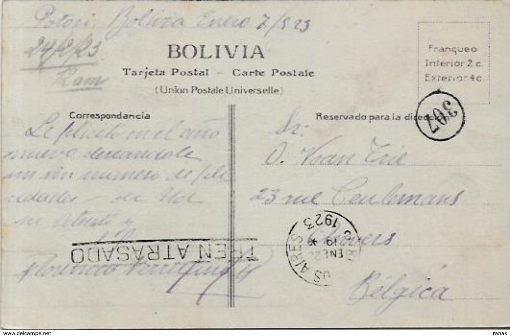 CPA Bolivie Bolivia  Circulé Sucre - Bolivien