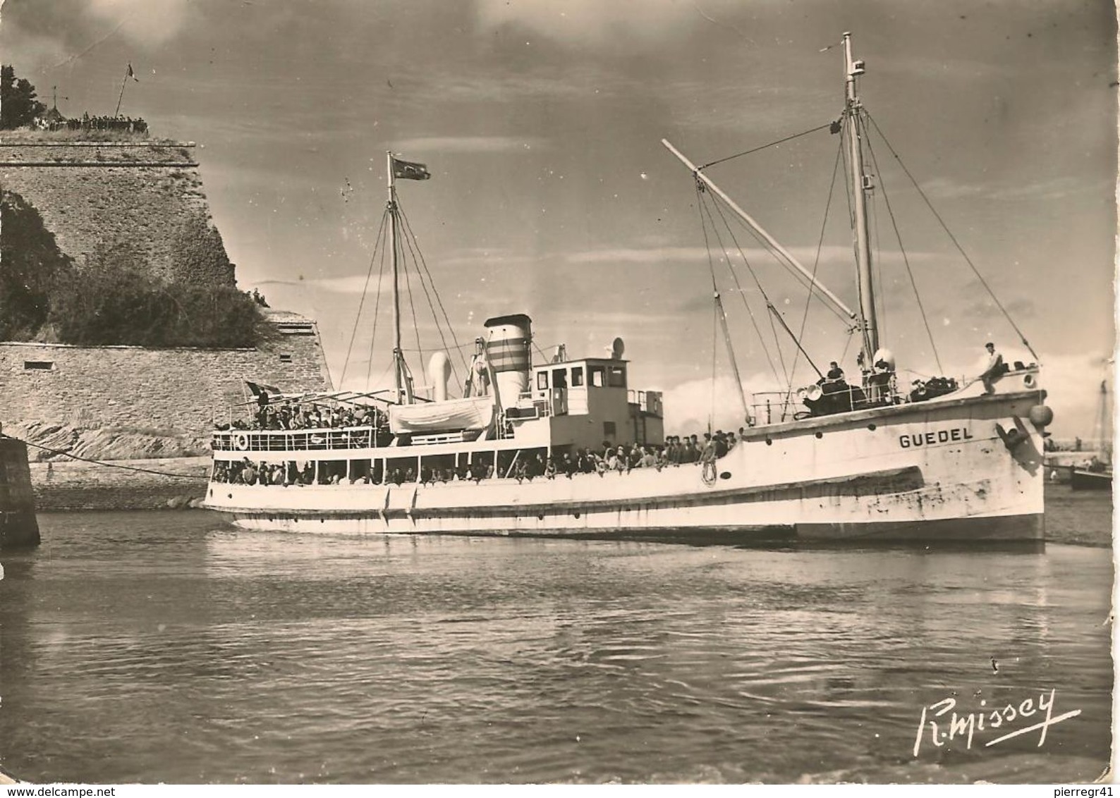 CPA-1955-FERRY- GUEDEL-LIAISION-BELLE ILE Le PALAIS-BE - Fähren