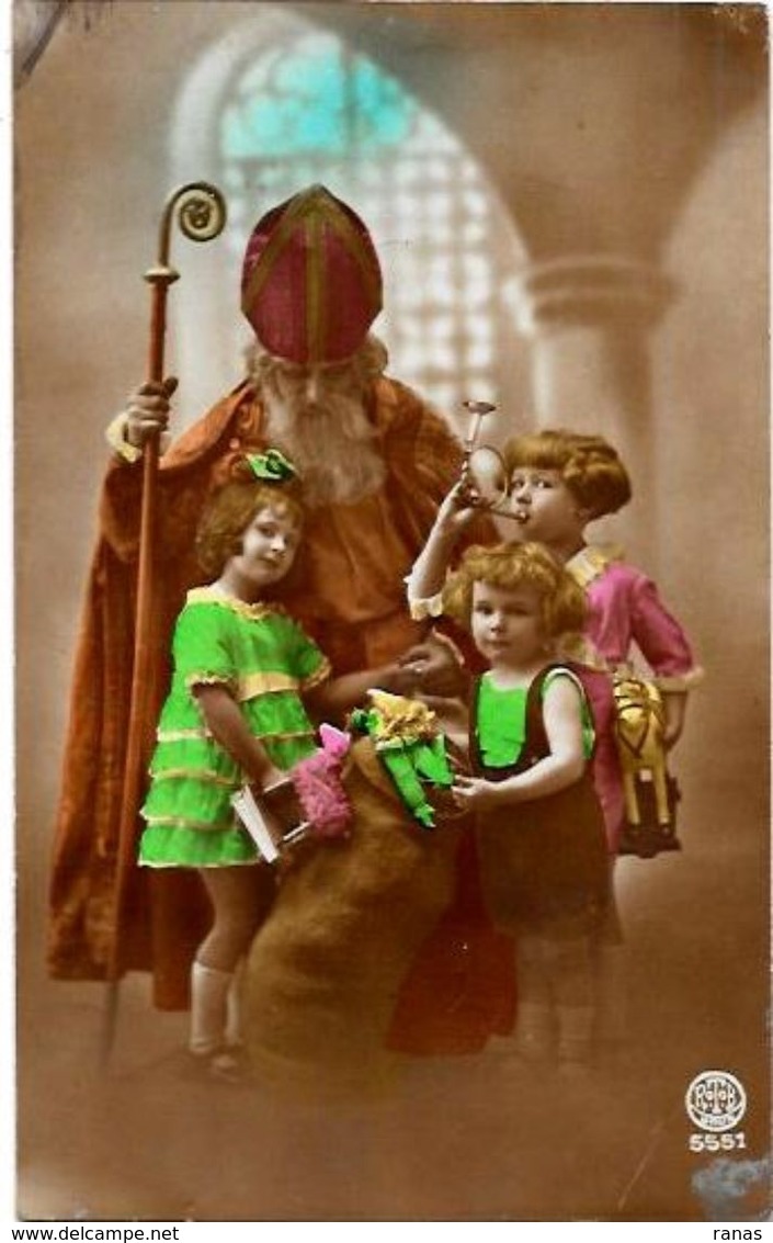 CPA Saint Nicolas Nicolaas Père Noël écrite - Saint-Nicolas