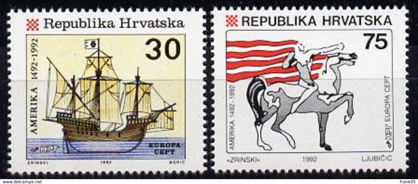 Kroatien / Croatia / Croatie 1992 Satz/set EUROPA ** - 1992