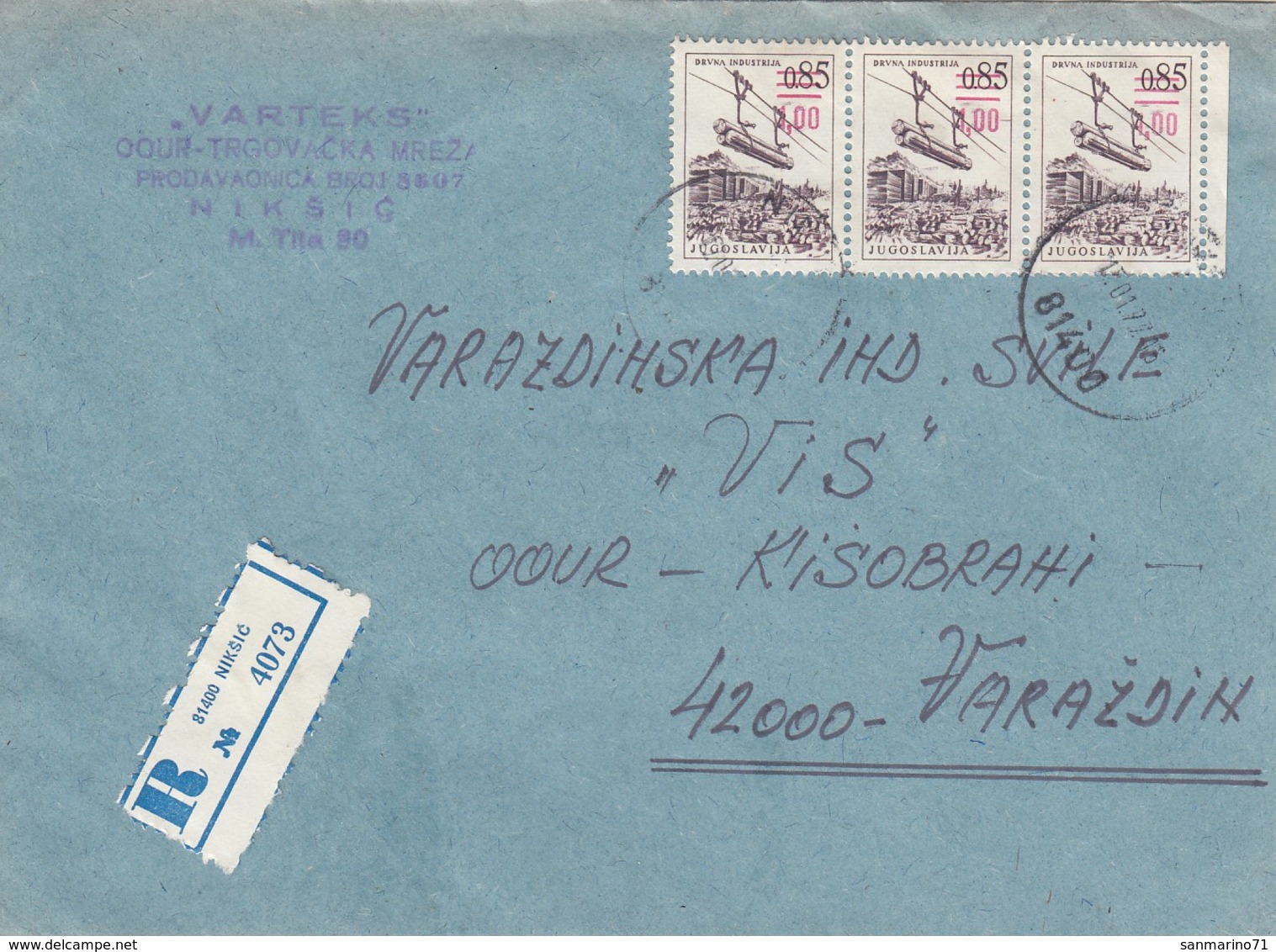 YUGOSLAVIA Cover Letter 15 - Sonstige & Ohne Zuordnung