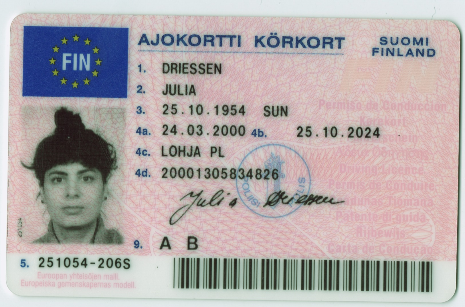 Finland Identity Card Drivers License Expired - Sonstige & Ohne Zuordnung