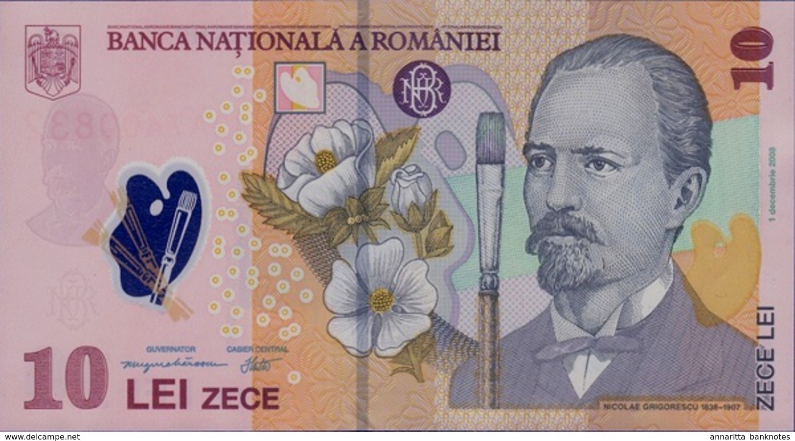 ROMANIA 10 LEI 2008 (2011) P-119c UNC  [RO281d] - Romania