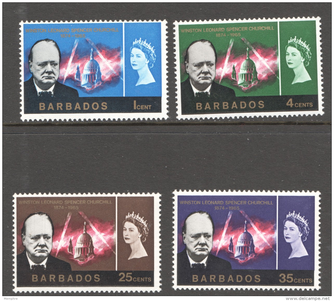 BARBADOS 1966  Churchill  SG 336-9   UM - MNH - Barbados (...-1966)