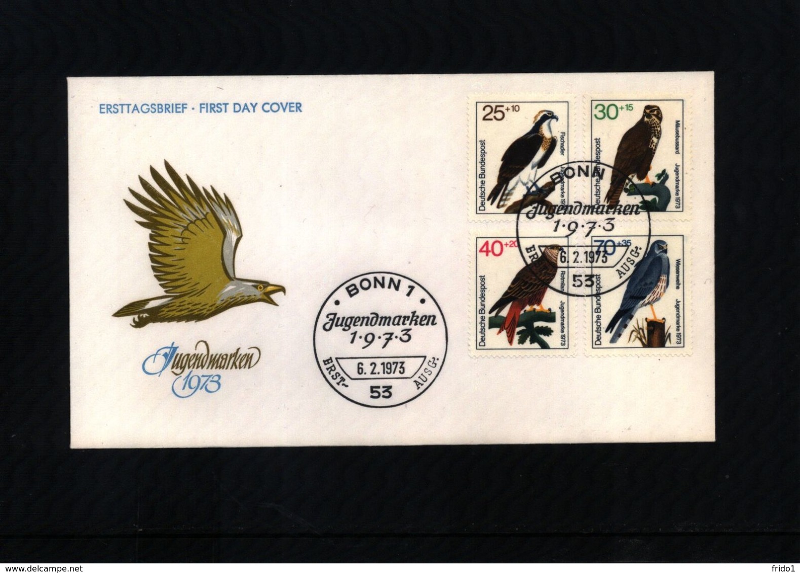 Deutschland / Germany 1973 Birds Of Prey FDC - Águilas & Aves De Presa