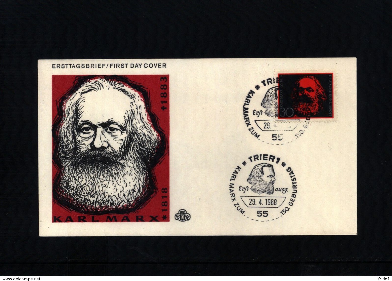 Deutschland / Germany 1968 Karl Marx FDC - Karl Marx