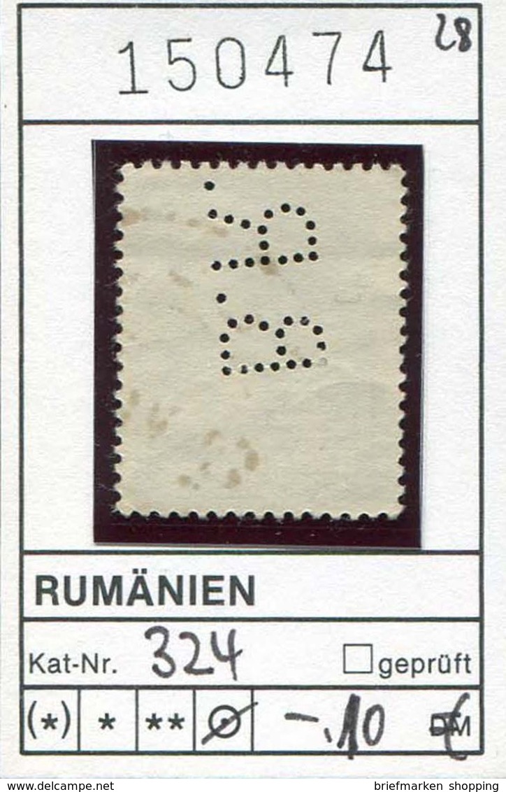 Rumänien - Roumenie - Rumania - Romania - Michel 324 - 7 Perfins - Oo Oblit. Used Gebruikt (4 Mängel/defects/defaut) - Varietà & Curiosità