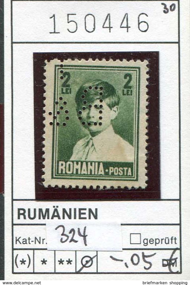 Rumänien - Roumenie - Rumania - Romania - Michel 324 - 7 Perfins - Oo Oblit. Used Gebruikt (4 Mängel/defects/defaut) - Varietà & Curiosità