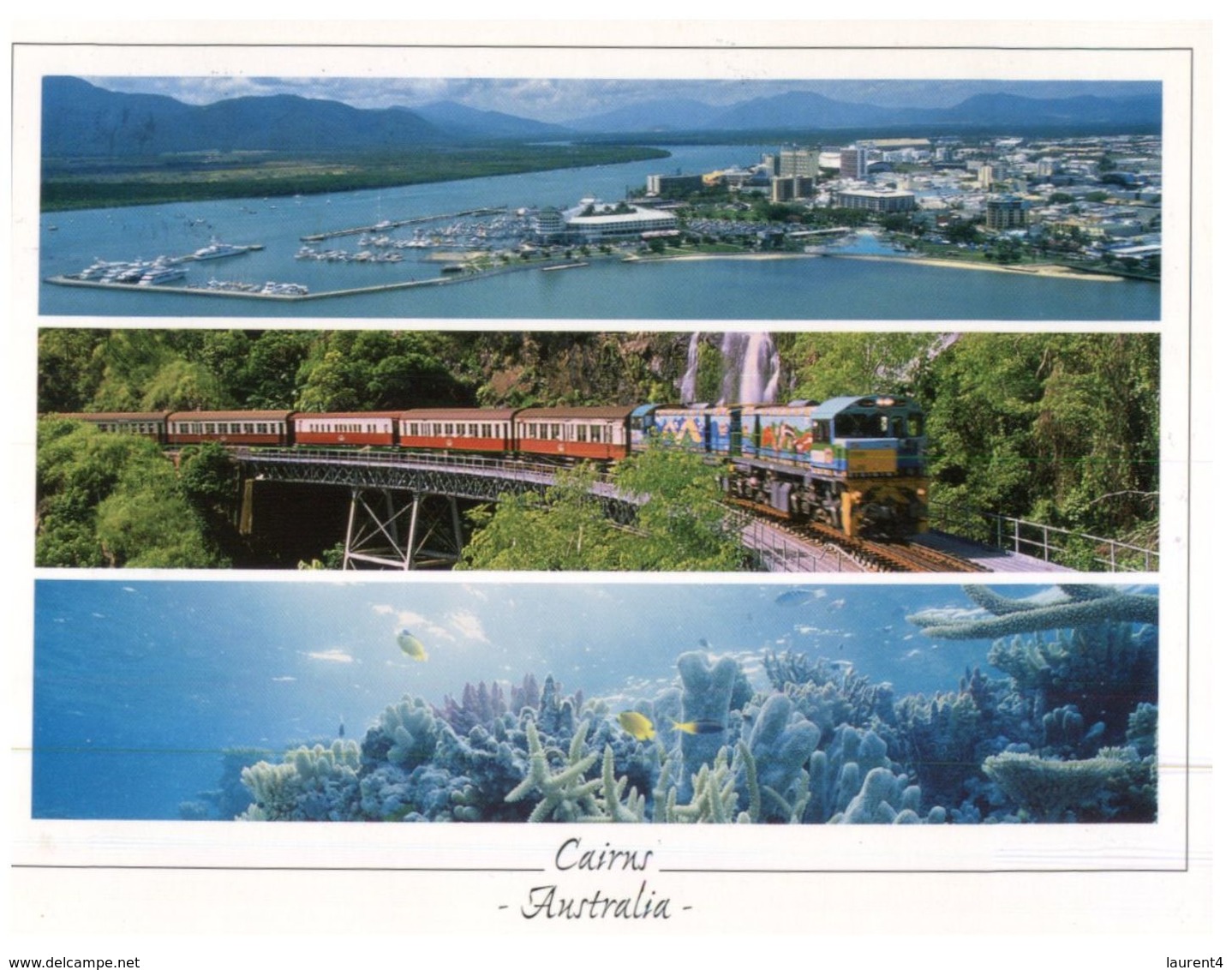 (765) Australia - QLD - Cairns (with Stamp At Back) With Train - Cairns