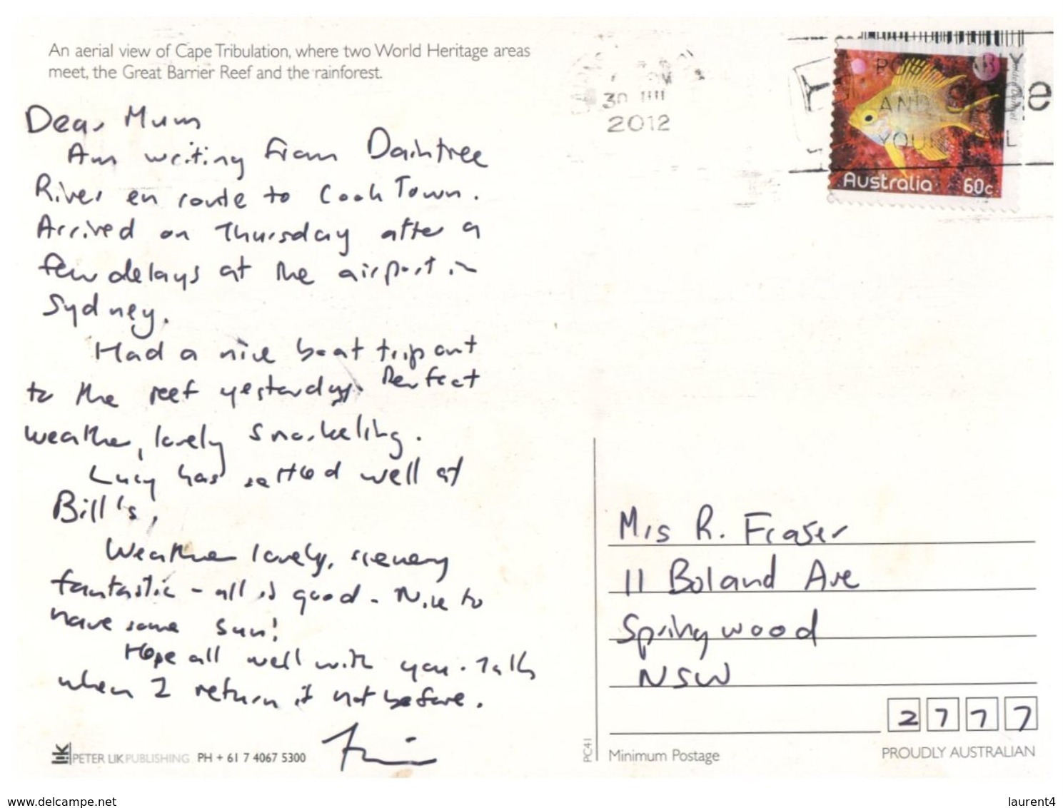 (765) Australia - QLD - Cap Tribulation (with Stamp At Back) With Beach - Cairns