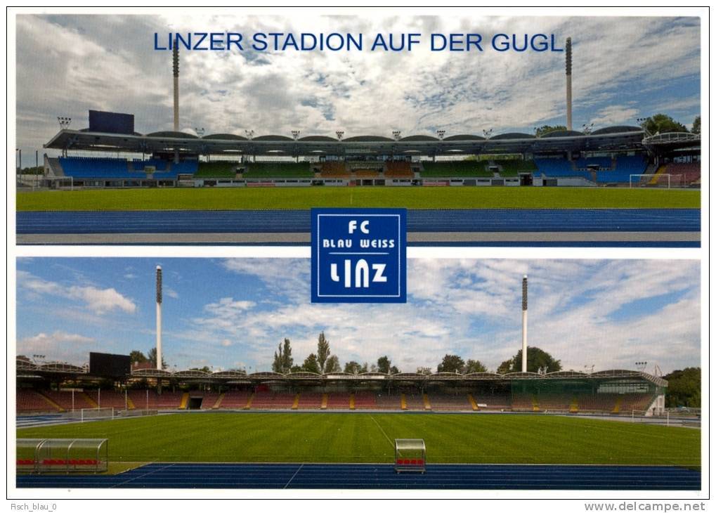 2) AK Linzer Stadion Postkarte FC Blau-Weiß Linz BW Österreich Fußball SK VÖEST Fußball Football Ground Stade - Fussball