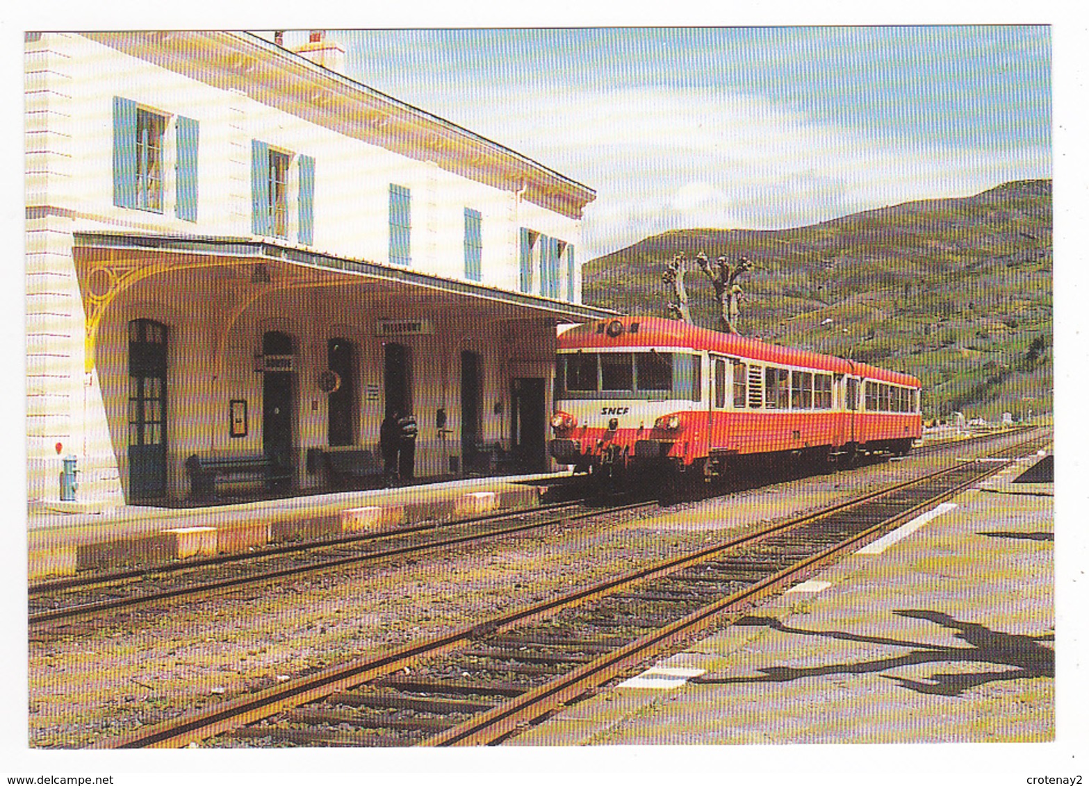 48 La Gare De Villefort N°2 Train Autorail SNCF X 4521 Liaison Alès Langogne VOIR DOS - Villefort