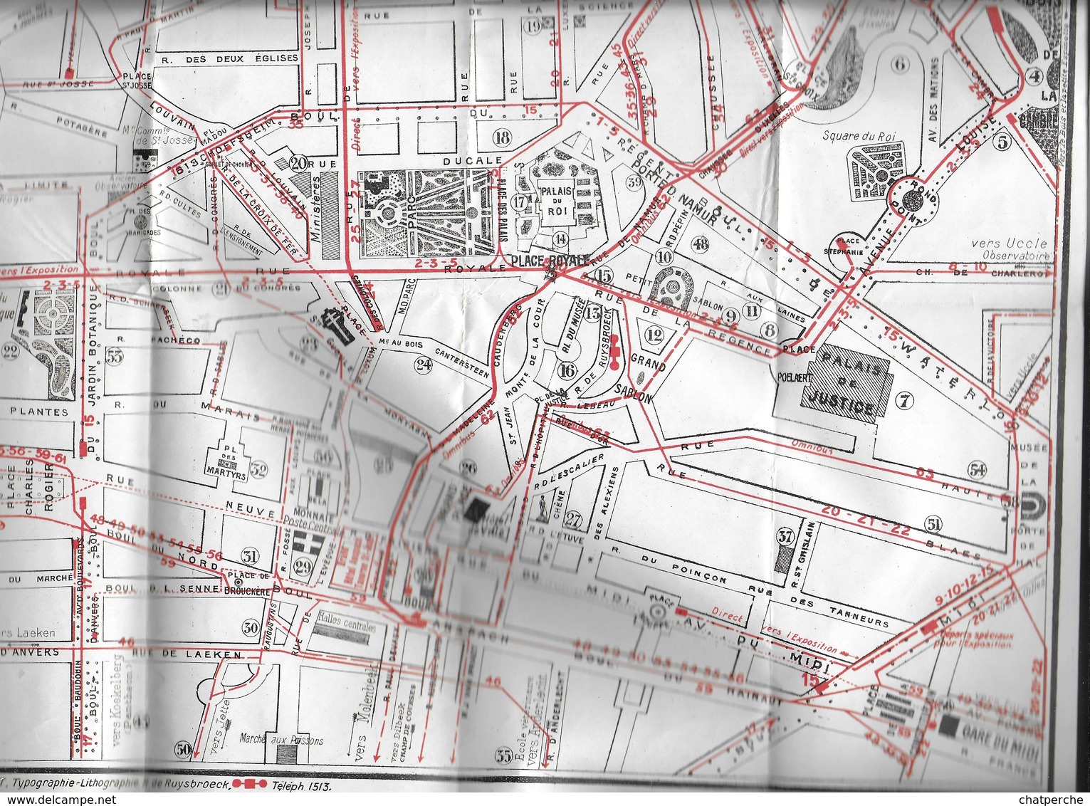 PLAN TRAMWAYS BRUXELLES CONTENU DANS DEPLIANT PUBLICITAIRE HOTEL ANSPACH BRUXELLES - Europe