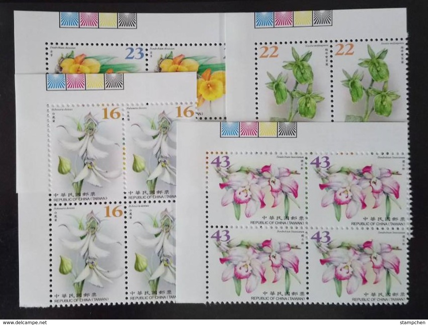 Block 4 With Corner Margin–2018 Wild Orchids Series Stamps (III) Flower Orchid Post - Orchids