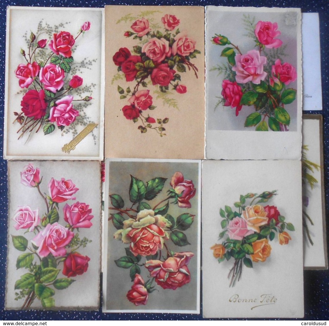 Cpa Lot 11x Litho Illustrateur Degami Jounok  BRC Meissner FLEUR Theme Rose Bouquet Roses Gerbe - Collezioni E Lotti